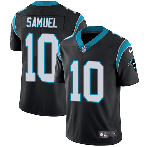 Nike Panthers #10 Curtis Samuel Black Team Color Youth Stitched NFL Vapor Untouchable Limited Jersey - Click Image to Close